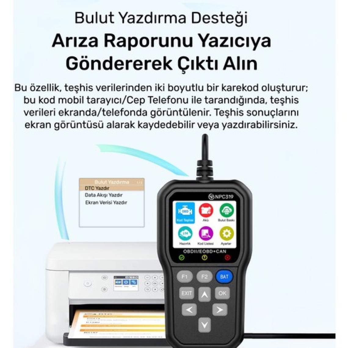 Npo Türkçe Obdıı/eobd+Can Modlu Hata Hafızalı Araç Arıza Tespit/silme Cihazı
