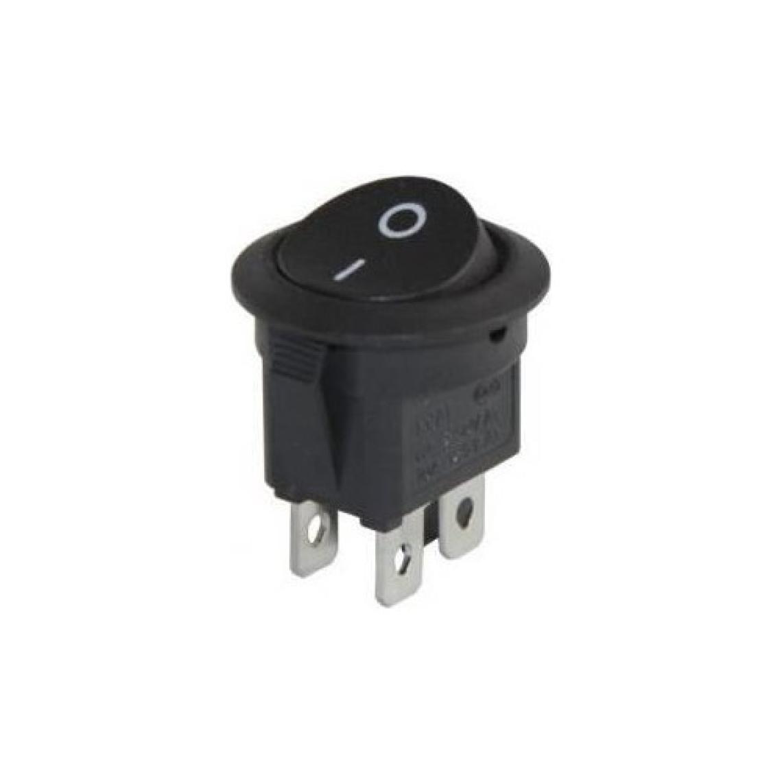 Site Hırdavat IC-133-4 Siyah Yuvarlak Işıksız Anahtar On/off Switch 4p