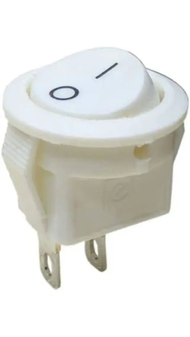 Site Hırdavat IC-134E Beyaz Mini Yuvarlak Anahtar On/off Switch 2p