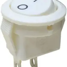 Site Hırdavat IC-134E Beyaz Mini Yuvarlak Anahtar On/off Switch 2p