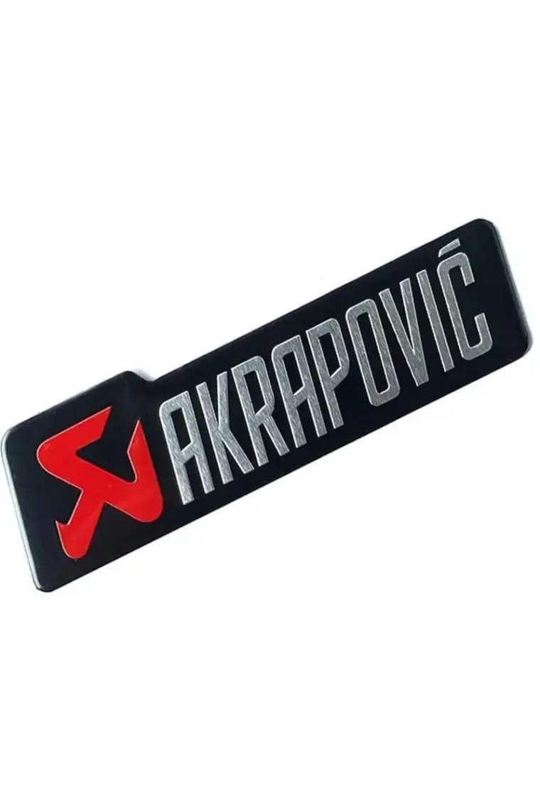 Knmaster Akrapovic Dikdörtgen Sticker Kırmızı