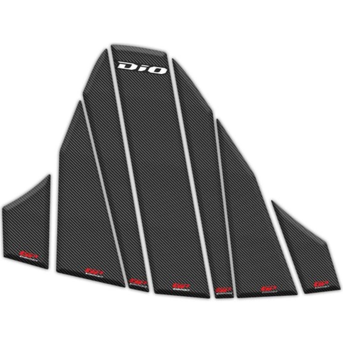 GP Kompozit Honda Dio 2021-2024 Uyumlu Tank Pad Seti Karbon