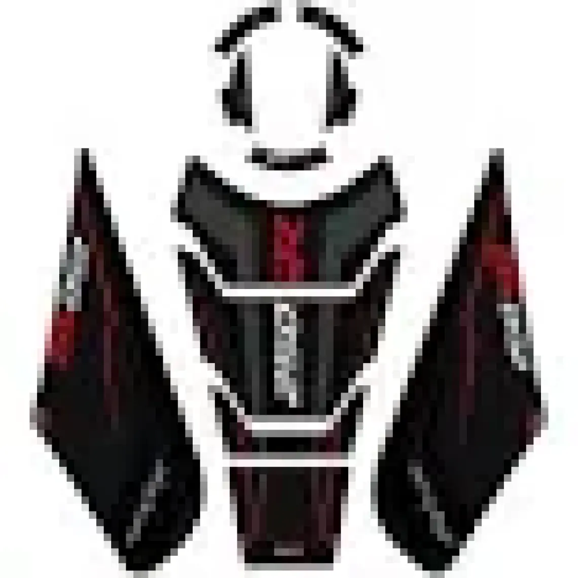 GP Kompozit CF Moto 250 SR 2020-2024 Uyumlu Tank Pad Seti Siyah - Kırmızı