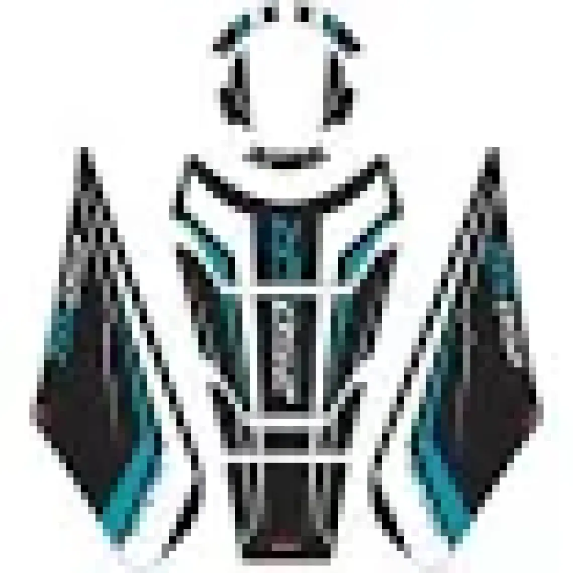 GP Kompozit CF Moto 250 SR 2020-2024 Uyumlu Tank Pad Seti Turkuaz