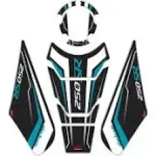 GP Kompozit CF Moto 250 SR 2020-2024 Uyumlu Tank Pad Seti Turkuaz