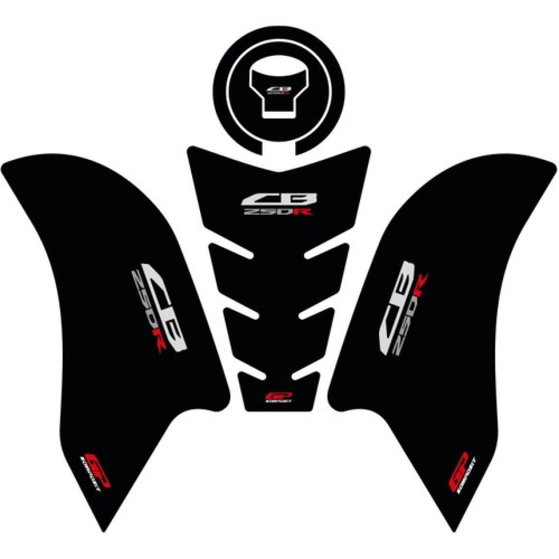 GP Kompozit Honda CB250R 2017-2024 Uyumlu Tank Pad Seti Siyah