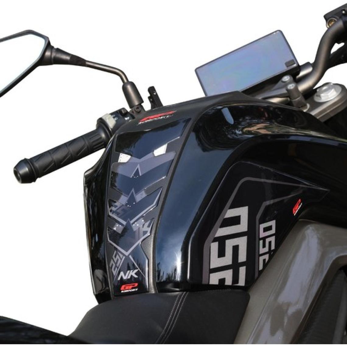 GP Kompozit CF Moto 250 NK 2018-2022 Uyumlu Tank Pad Seti Gri
