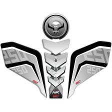 GP Kompozit CF Moto 250 NK 2018-2022 Uyumlu Tank Pad Seti Gri