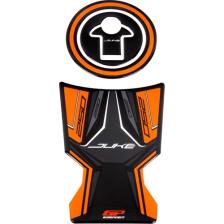 GP Kompozit KTM Duke 250 2017-2023 Uyumlu Tank Pad Siyah-Turuncu