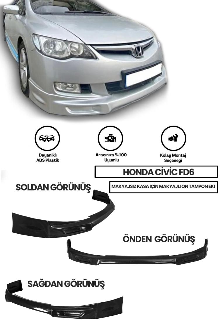 Honda Civic Fd6 Makyajsız Kasa Için Makyajlı Ön Ek (Plastik)
