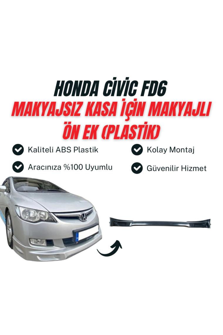 Honda Civic Fd6 Makyajsız Kasa Için Makyajlı Ön Ek (Plastik)