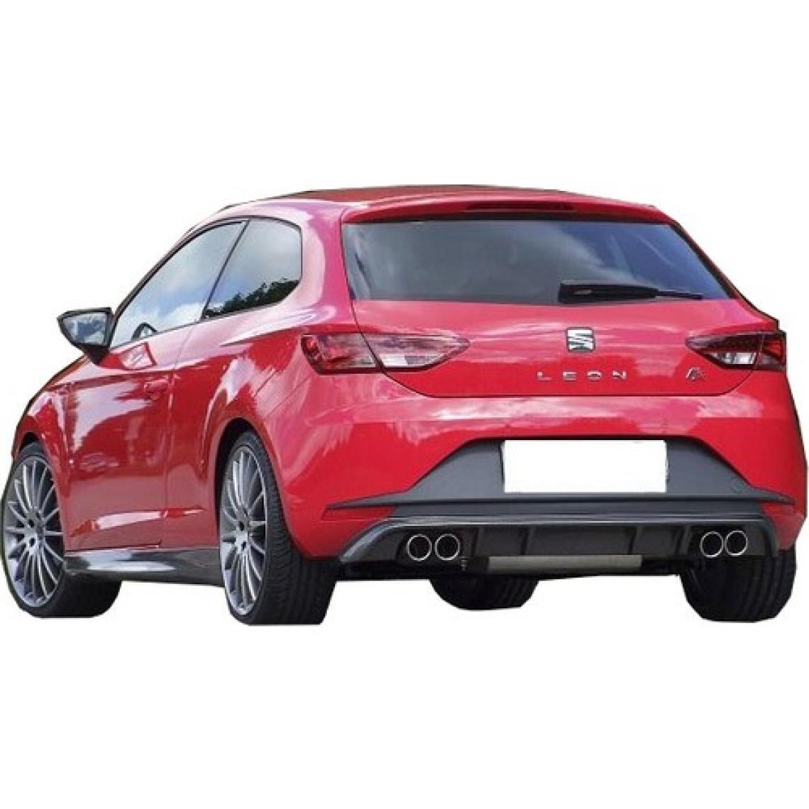 Paşa Tuning Seat Leon MK3 2013 - 2016 FR Arka Tampon Eki - Difüzör (Plastik)