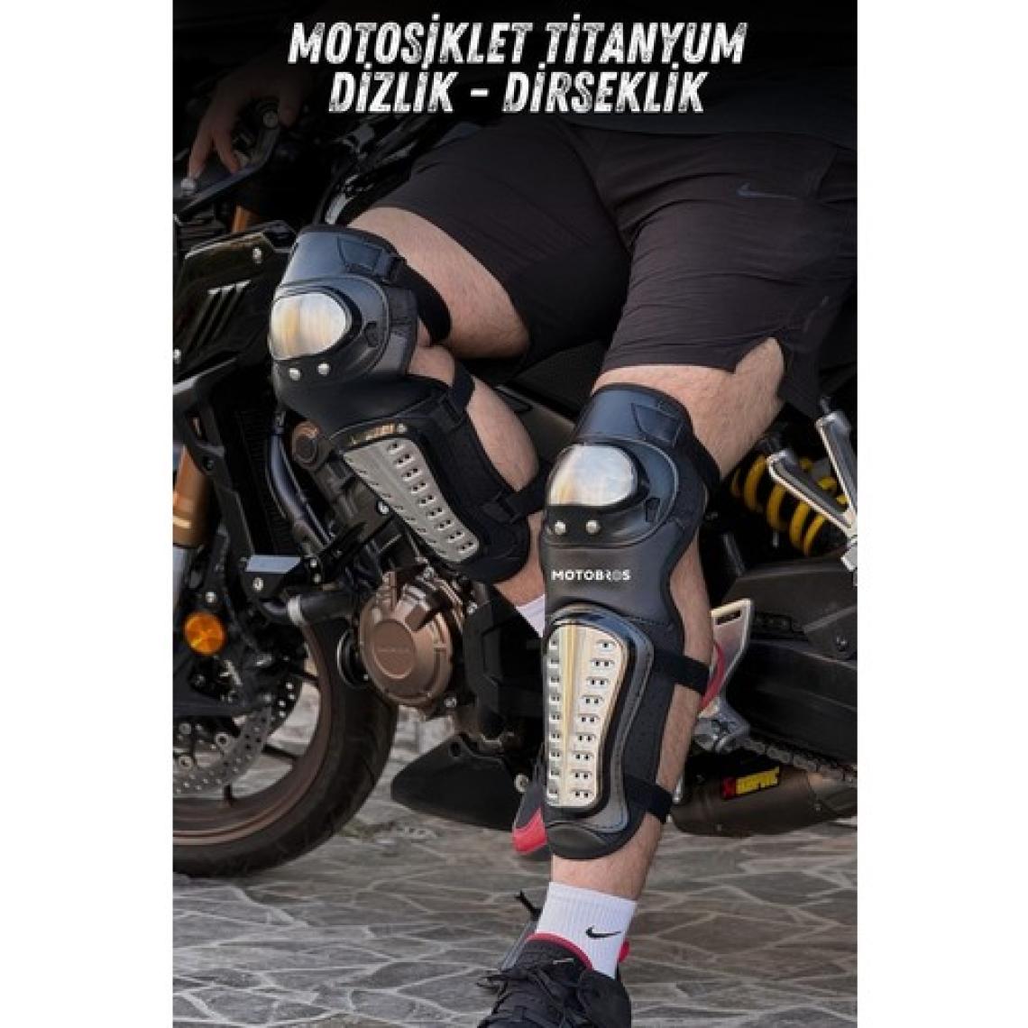 Motorcu Titanyum Dizlik Dirseklik Takım