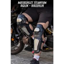 Motorcu Titanyum Dizlik Dirseklik Takım