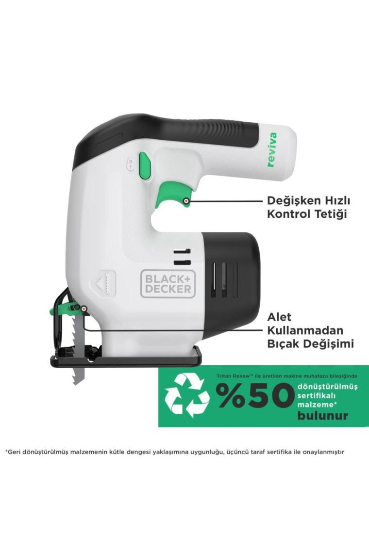 Black & Decker REVJ12C-QW Reviva 12V Şarjlı Dekupaj Testere Makinesi