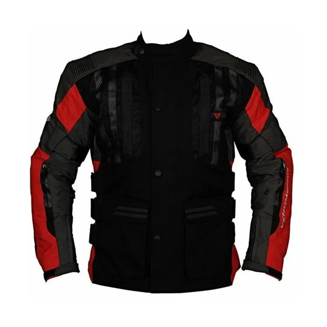 Venom Tourex Touring Siyah-Kırmızı Motosiklet Ceketi(KALIPLAR DARDIR)