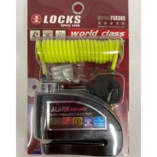 Locks Disk Kilidi Siyah Alarmlı Hatırlatma Kablolu