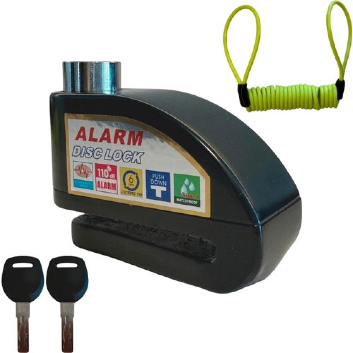Yuma Kilit Yuma Motosiklet Disk Kilidi Alarmlı Siyah 110DB ( Çap : 6mm )