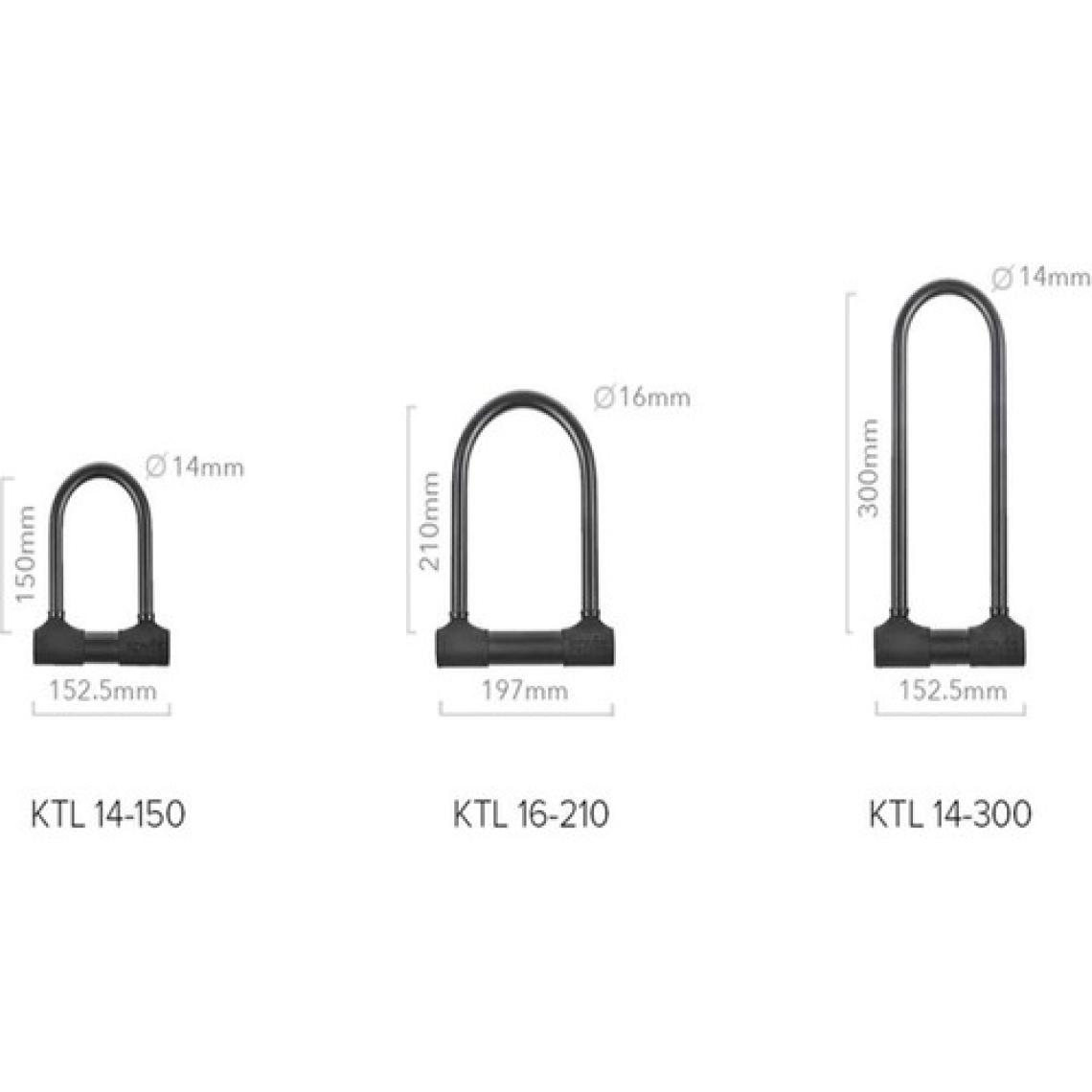 Kovix KTL14-150BK Alarmlı U Kilit
