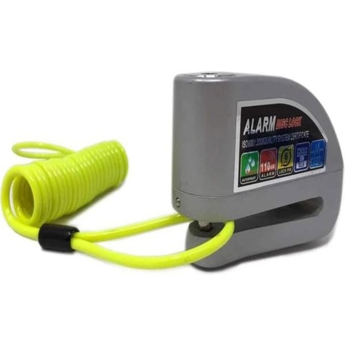 Deanb Hatırlatma Kablolu Kalite 110DP Alarm'lı Su Geçirmez 7mm Çelik Pim Motor Motosiklet Kilidi Disk Firen Kilit
