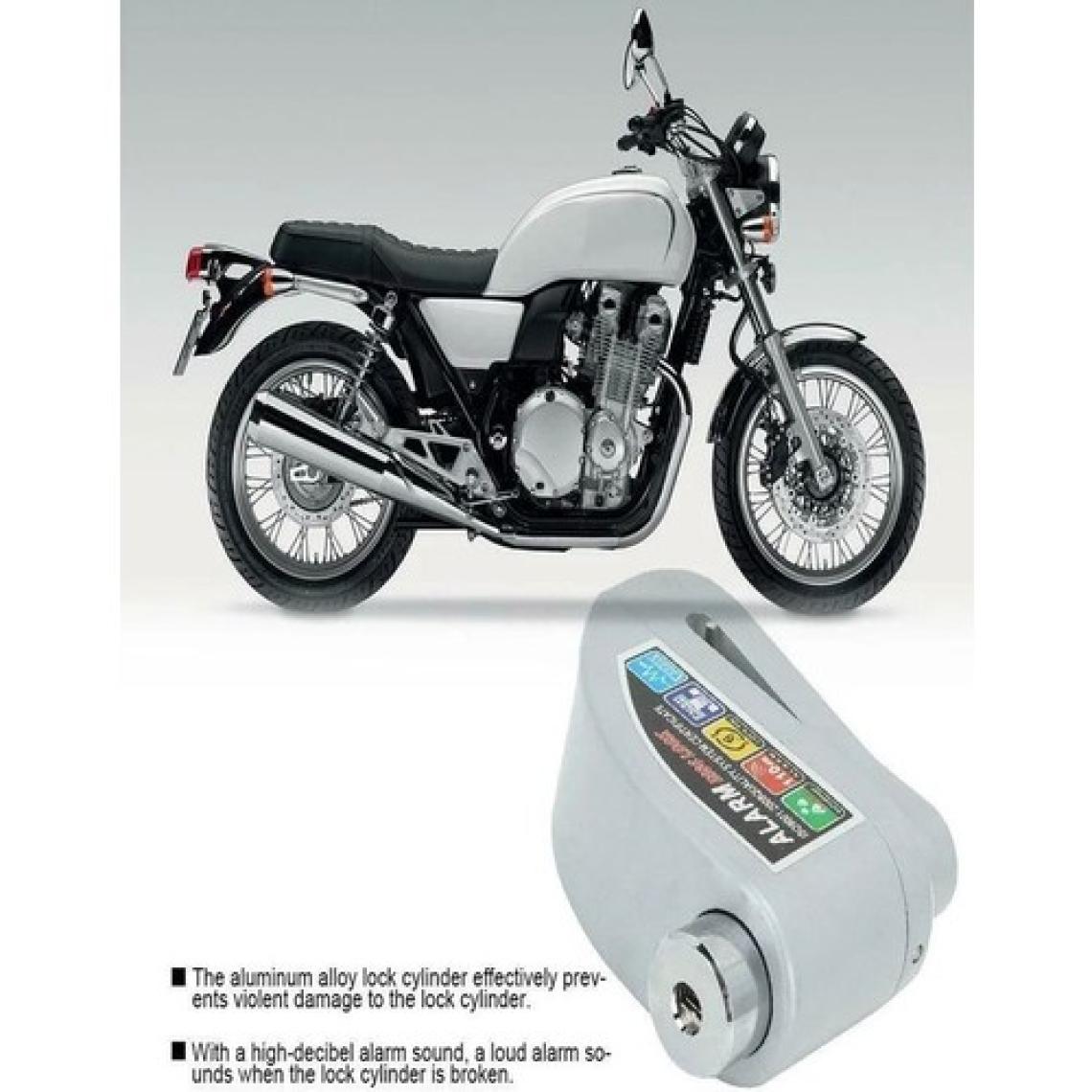 Deanb Hatırlatma Kablolu Kalite 110DP Alarm'lı Su Geçirmez 7mm Çelik Pim Motor Motosiklet Kilidi Disk Firen Kilit