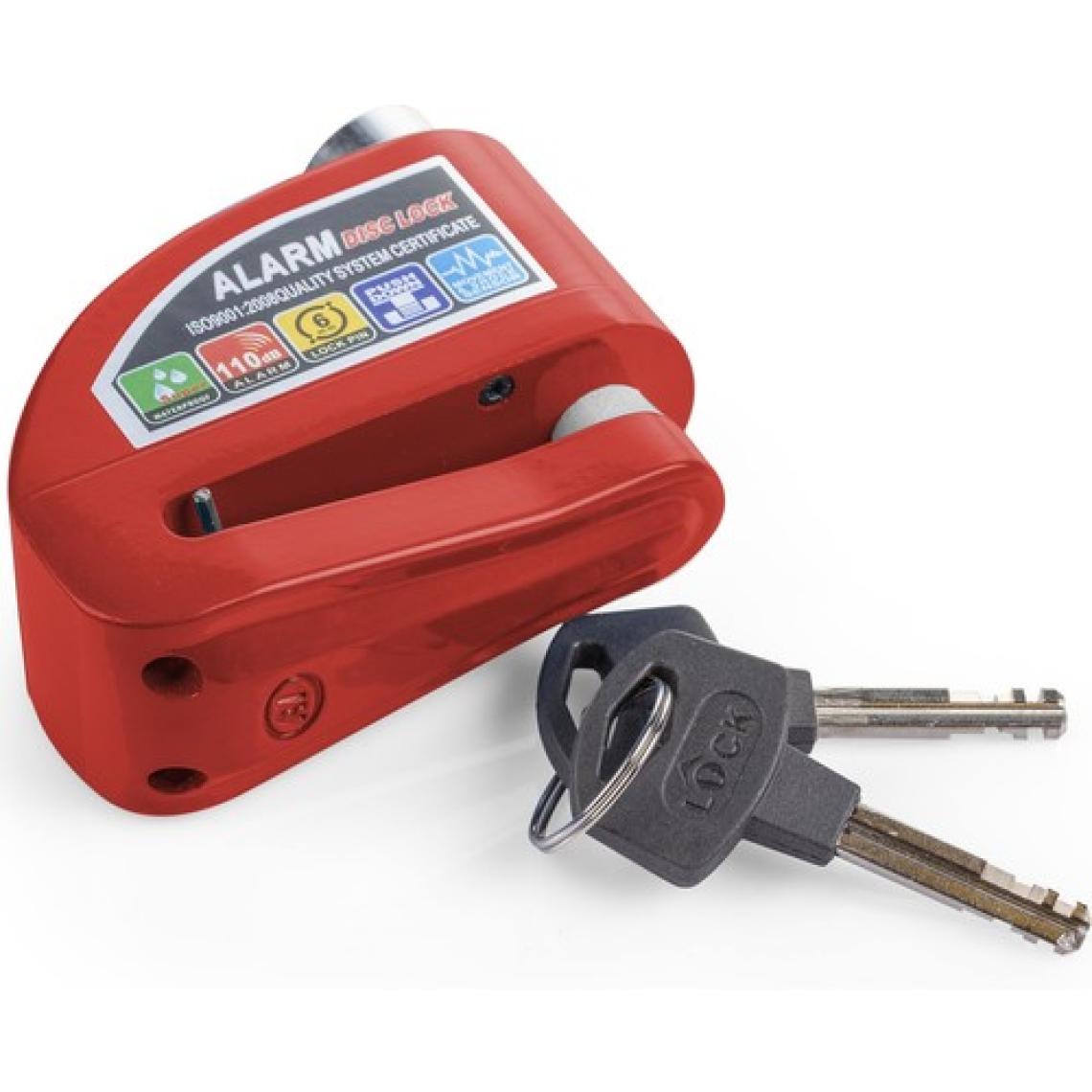 Locks Alarmlı Disk Kilidi Kırmızı Renk Yuksek Ses Celık Kasa Kırmızı