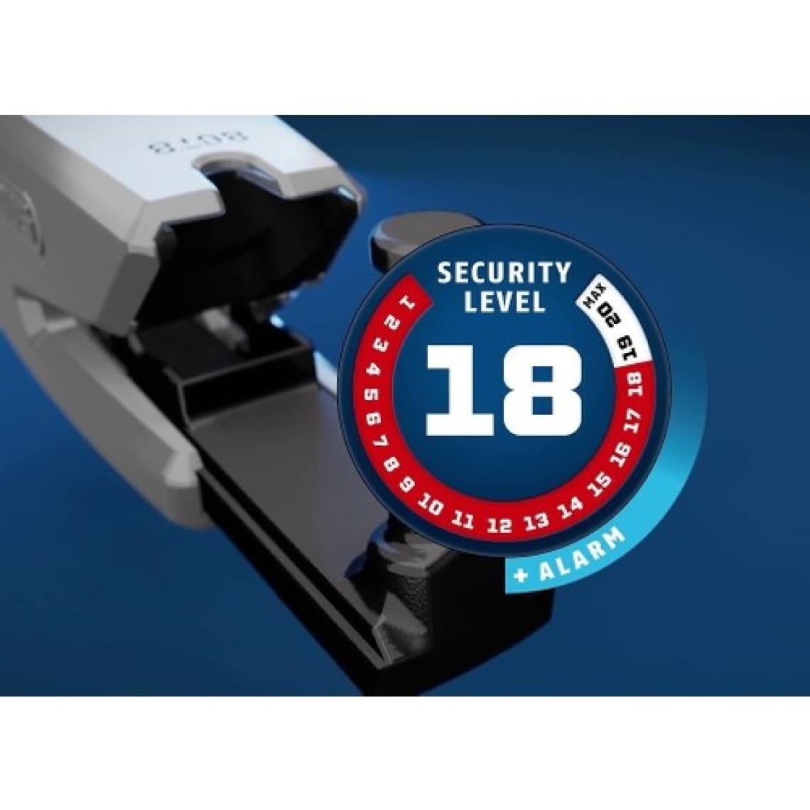 Abus 8077 Granit Detecto X-Plus Alarmlı Disk Kilidi Kırmızı