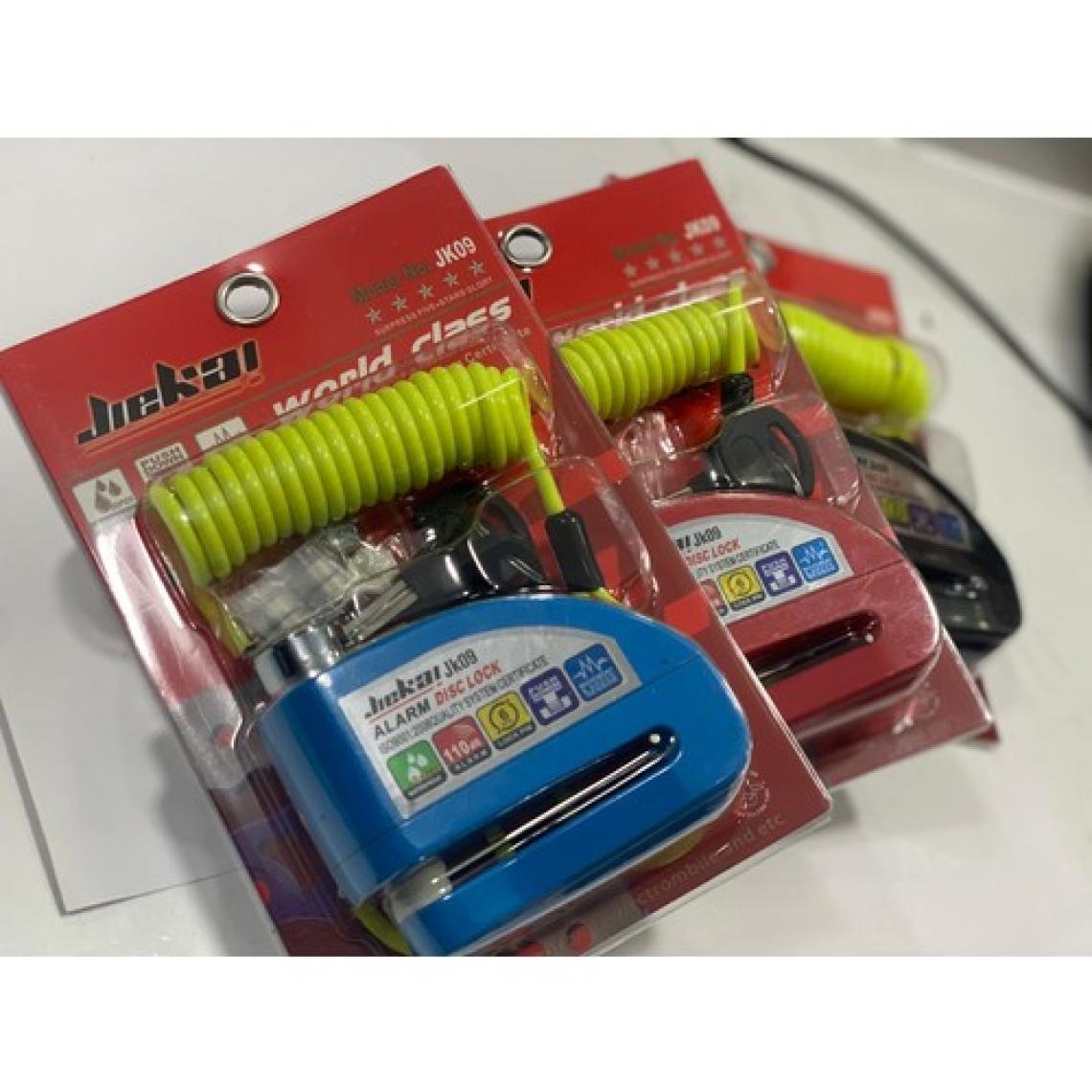 Jiekai Alarmlı Motosiklet Disk Kilidi Disk Kilit Hatırlatma Aparatlı-Siyah