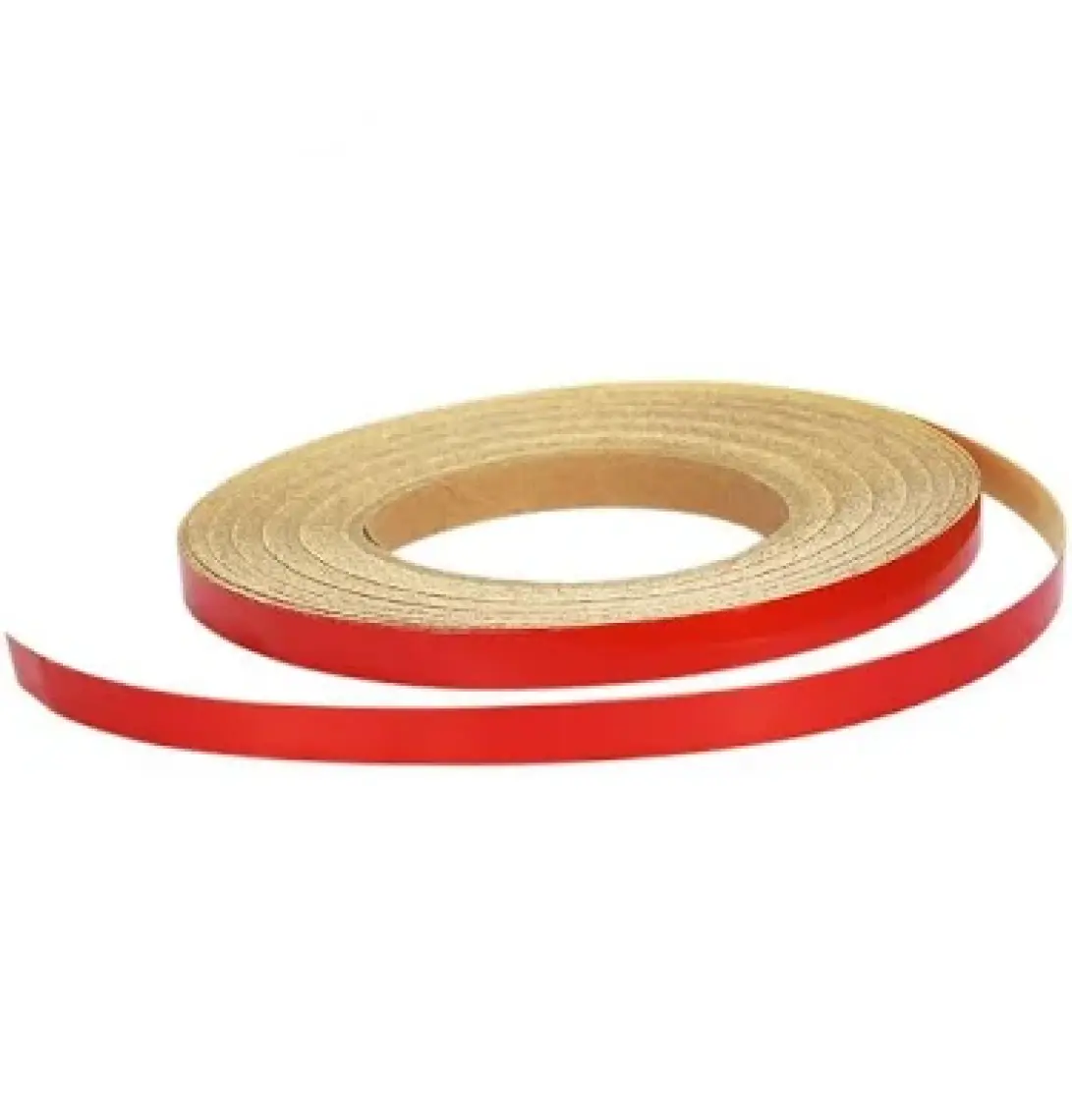 Oto Aksesuarcım Reflektif Fosfor Şerit Bant Reflektör Jant Şeridi 0.5CMX10 Metre Kırmızı
