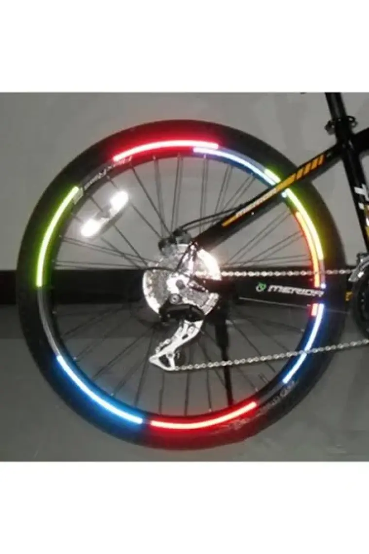 Oto Aksesuarcım Reflektif Fosfor Şerit Bant Reflektör Jant Şeridi 0.5CMX10 Metre Kırmızı