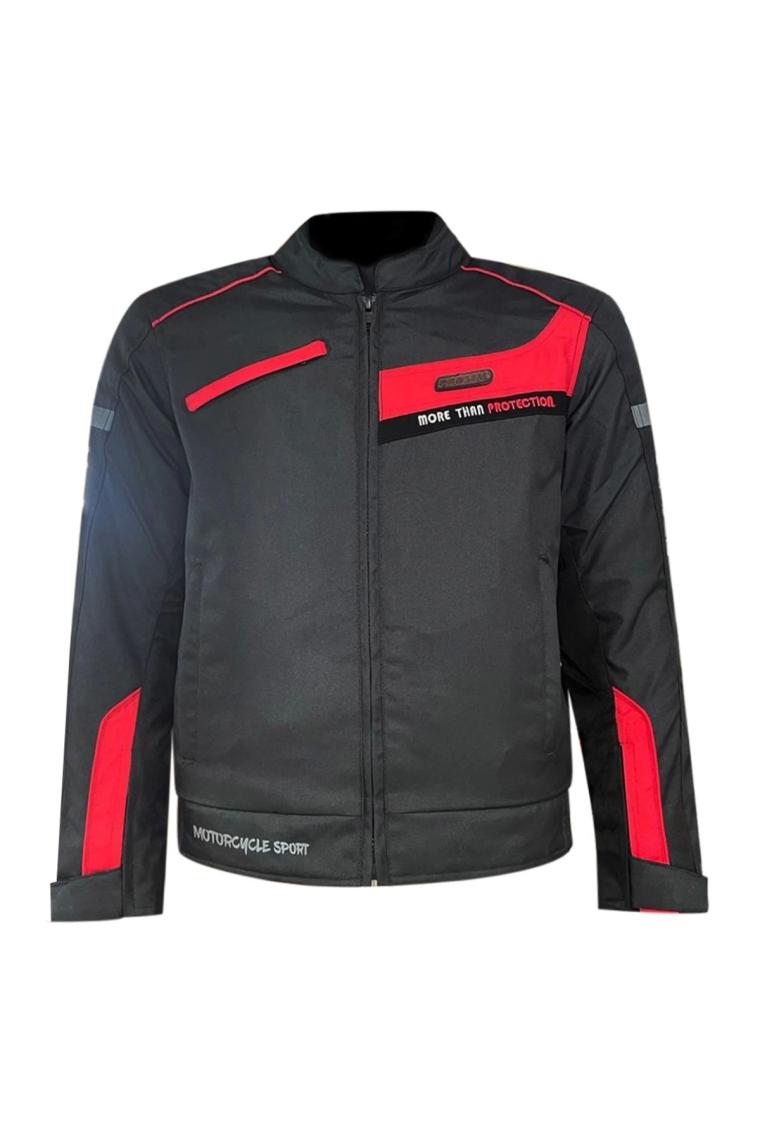 Prosev 5305 Kışlık Motosiklet Montu Hörgüçlü (Kırmızı-Siyah)