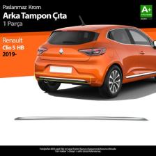 S-Dizayn Renault Clio 5 Krom Arka Tampon Çıtası 2019 ve Üzeri A+Kalite