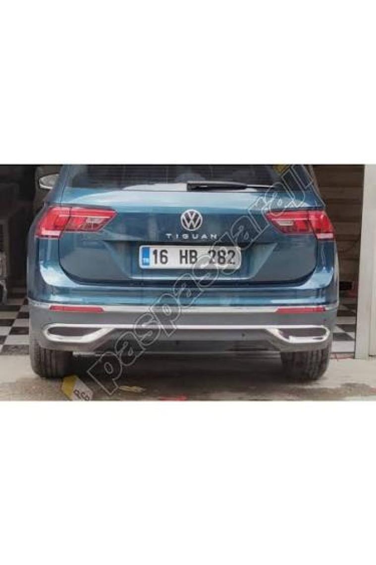 S-Dizayn Vw Tiguan Krom Egzoz Görünümü Difüzör 3 Parça 2020 Üzeri
