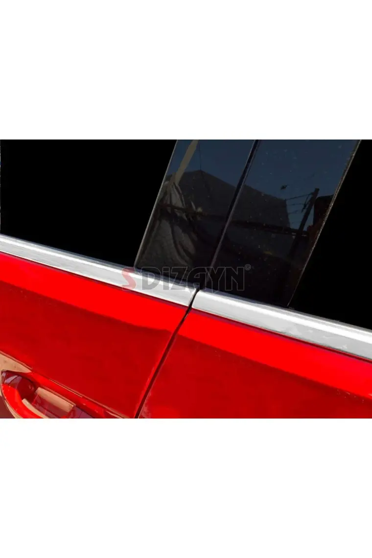 S-Dizayn Vw T-Roc Makyajlı Krom Cam Çıtası 4 Prç. 2021 Üzeri