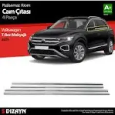 S-Dizayn Vw T-Roc Makyajlı Krom Cam Çıtası 4 Prç. 2021 Üzeri