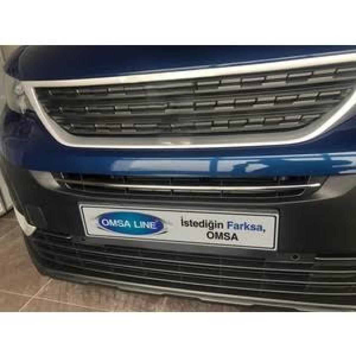 OMSA Peugeot Rifter Krom Ön Panjur Çıtası Plaka Üstü 2019 ve Sonrası