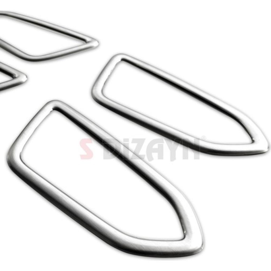 S-Dizayn Renault Clio 5 Krom İç Kapı Kolu Çerçevesi 4 Prç. 2019 Üzeri (Mat Krom) A+ Kalite