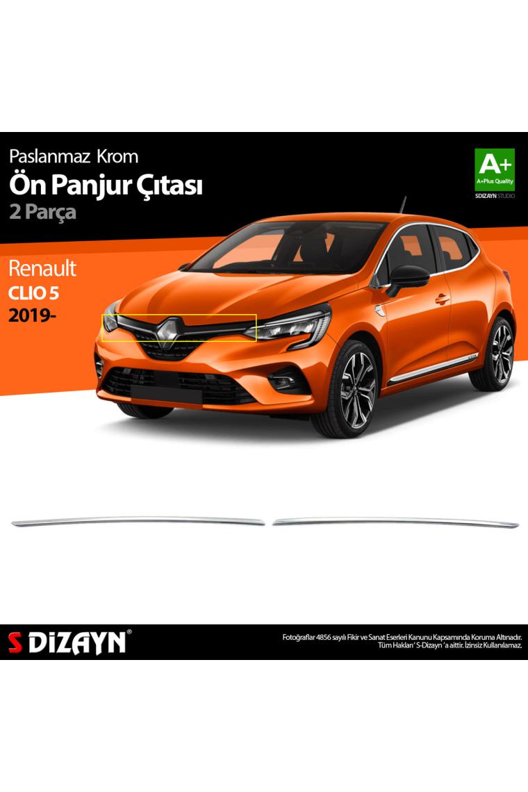 Nova Krom Renault Clio 5 Krom Ön Panjur 2 Prç. 2019 ve Üzeri