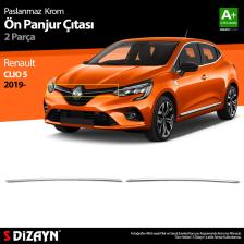 Nova Krom Renault Clio 5 Krom Ön Panjur 2 Prç. 2019 ve Üzeri