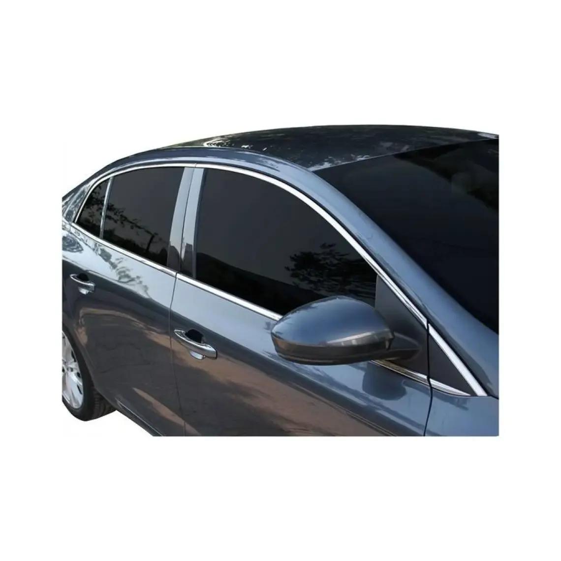 Renault Megane 4 Sedan Krom Cam Çerçevesi Aksesuarı 12 Parça 2016 Uyumlu