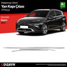 S-dizayn Hyundai Bayon Krom Yan Kapı Çıtası 4 Prç. 2021 Üzeri 6221141