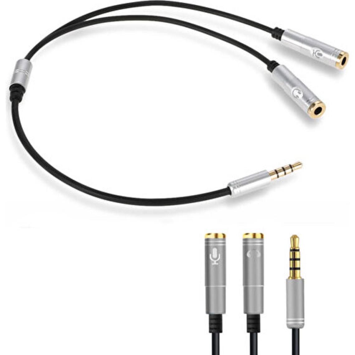 Boblov Kulaklık Mikrofon Birleştirici Kablo 3.5 Mm Erkek To 2X 3.5 Mm