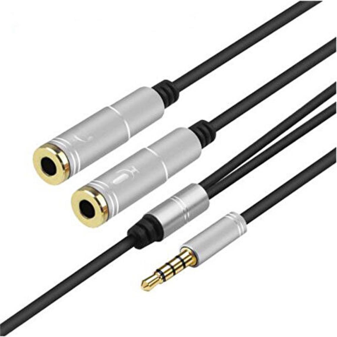 Boblov Kulaklık Mikrofon Birleştirici Kablo 3.5 Mm Erkek To 2X 3.5 Mm
