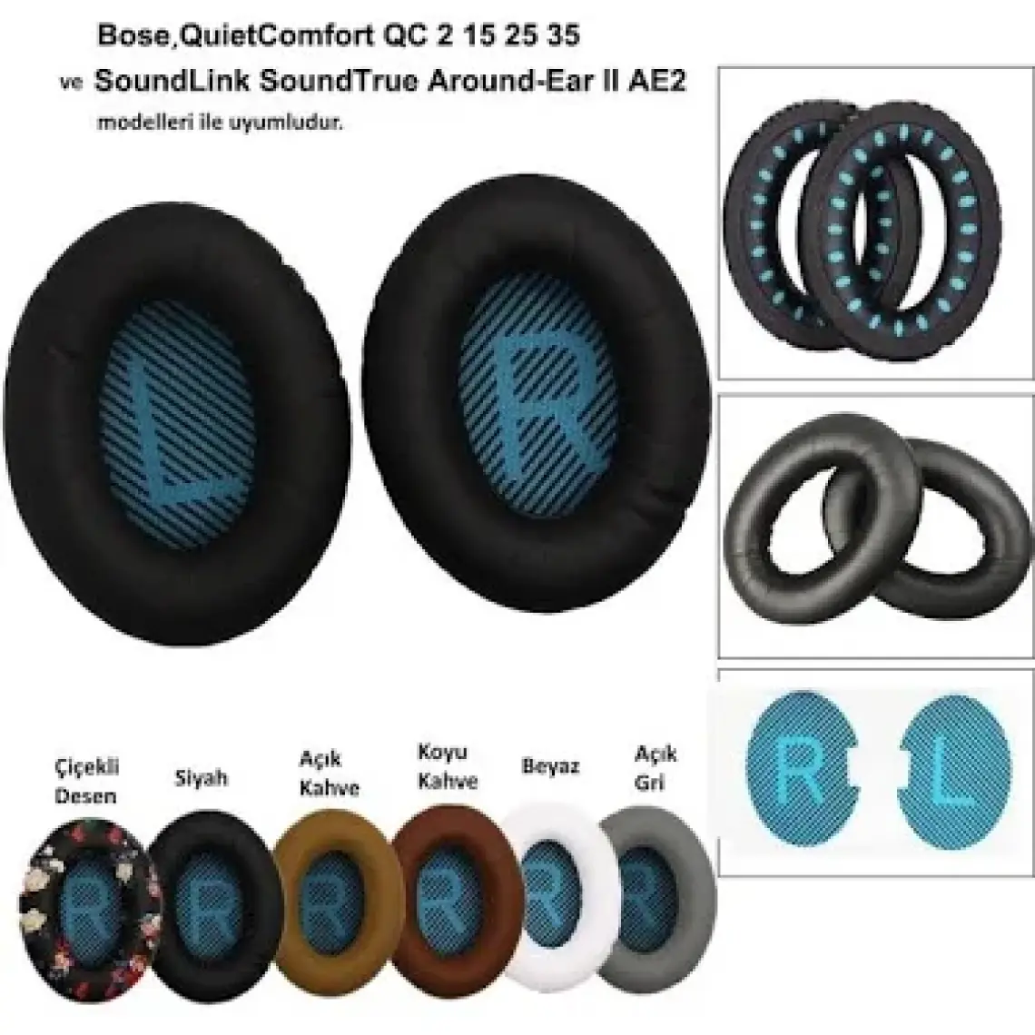 Schulzz Bose Qc2 QC15 QC25 QC35 Ae 2 2i 2W Kulaklık Yastığı Padi Süngeri