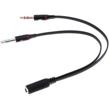 4457 Kulaklık Mikrofon 3.5mm Çevirici Ayırıcı Switch Splitter