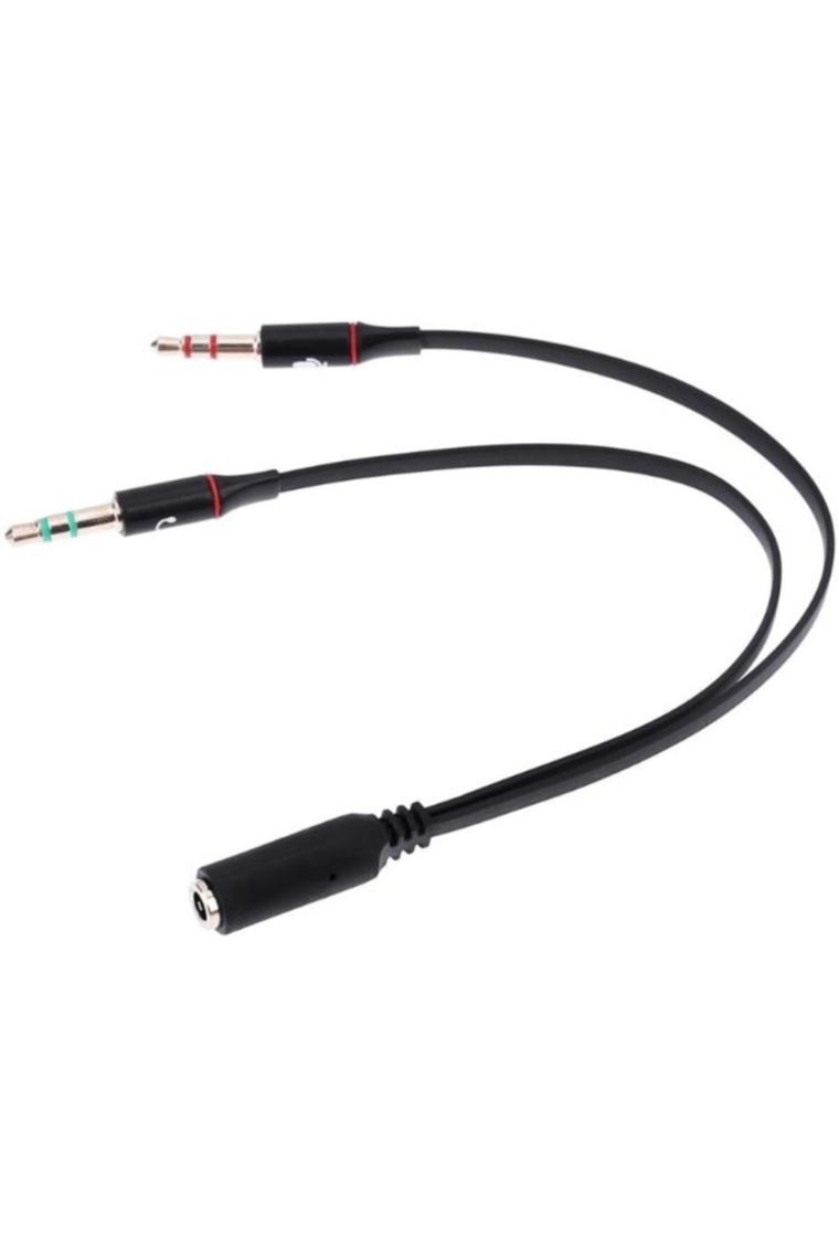 4457 Kulaklık Mikrofon 3.5mm Çevirici Ayırıcı Switch Splitter