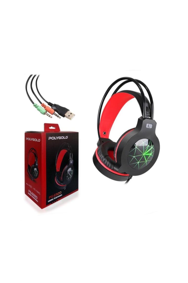 Pg-6920 Ledli Gaming Mikrofonlu Oyuncu Pc Kulaklığı 3.5 mm Jack