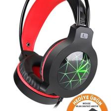 Pg-6920 Ledli Gaming Mikrofonlu Oyuncu Pc Kulaklığı 3.5 mm Jack