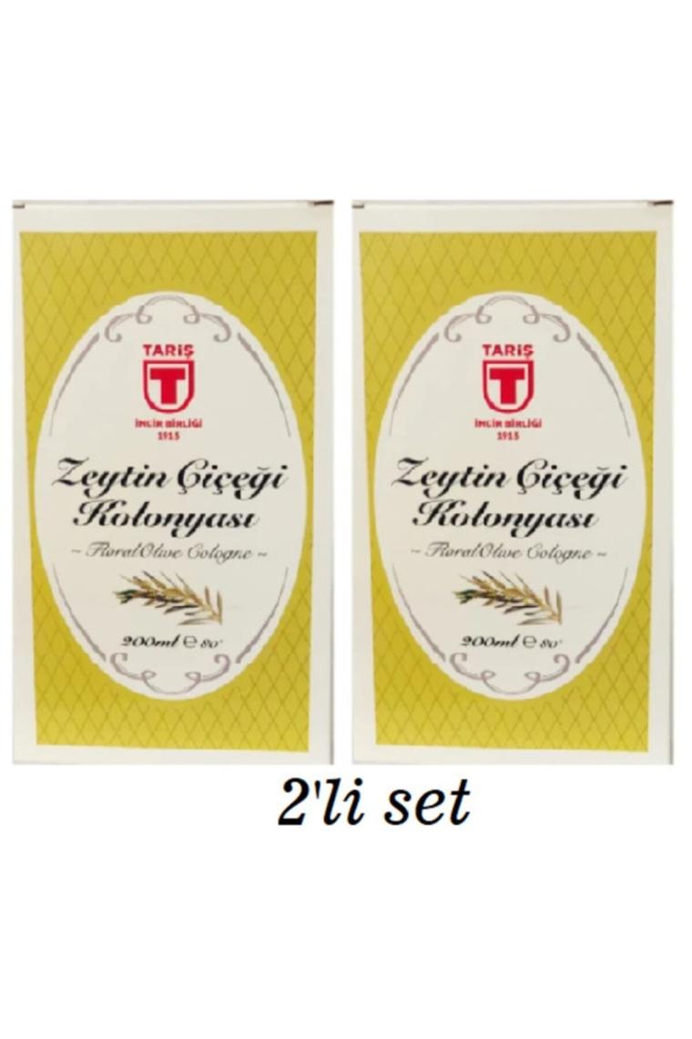 2'li Zeytin Çiçeği Kolonyası - 200 Ml Cam Şişede