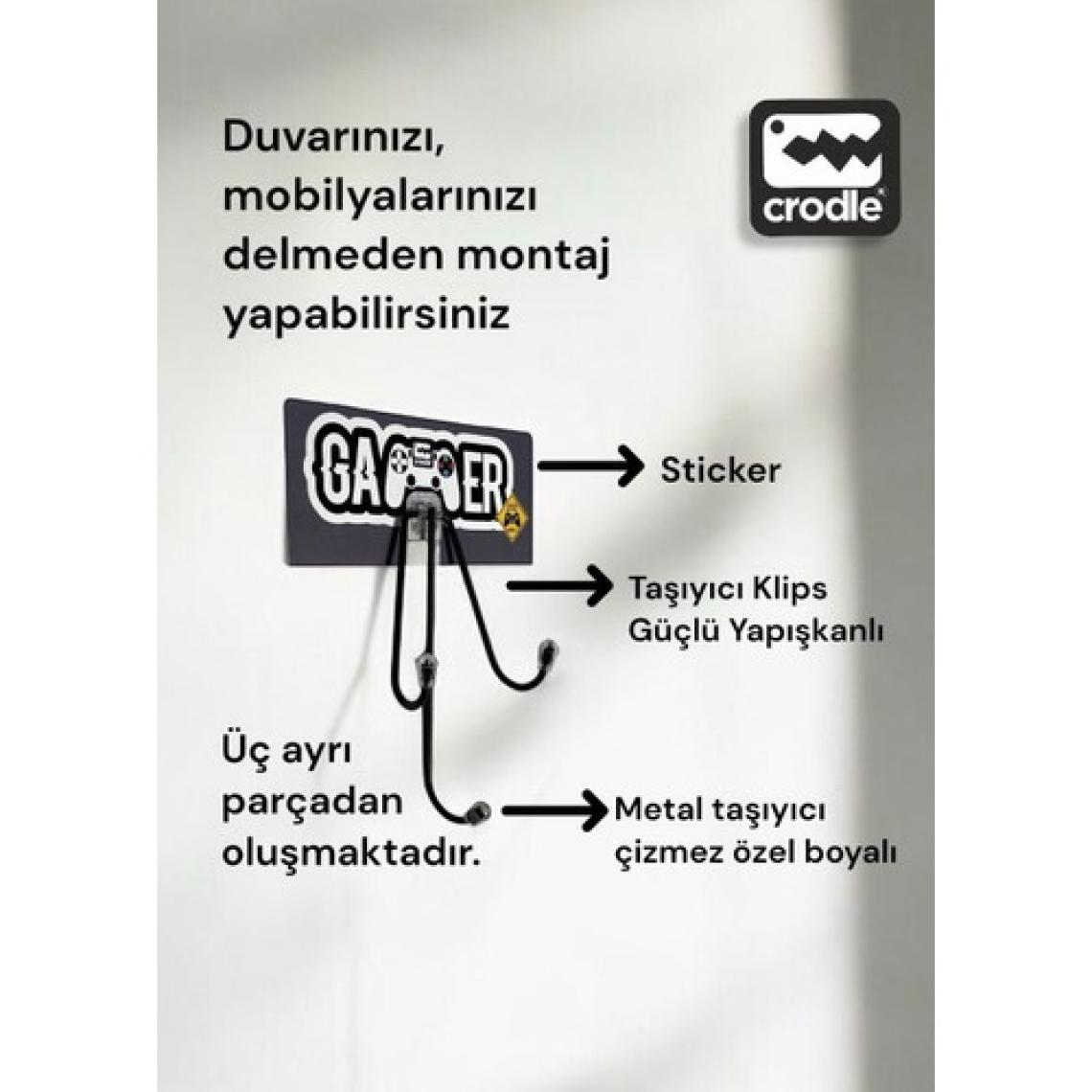 Crodle Duvara Masaya Yapıştırılabilen Gaming Kulaklık Standı Ps4 Ps5 Xbox Joystick Controller Tutucu Joyqul